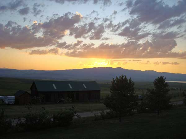 The view from the cabins