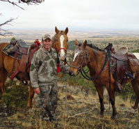 Hunter and horses